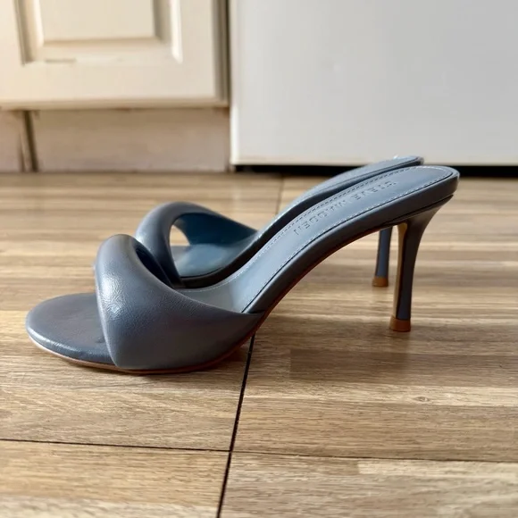 Steve Madden KIERAN blue vegan leather mule heel, women’s size 6 - Picture 4 of 8